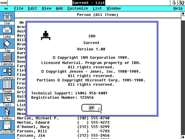 IBM Current 1.00 - About